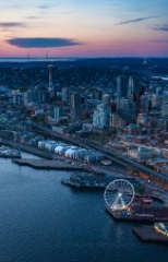 Aerial Seattle Dusk and the Wheel.jpg